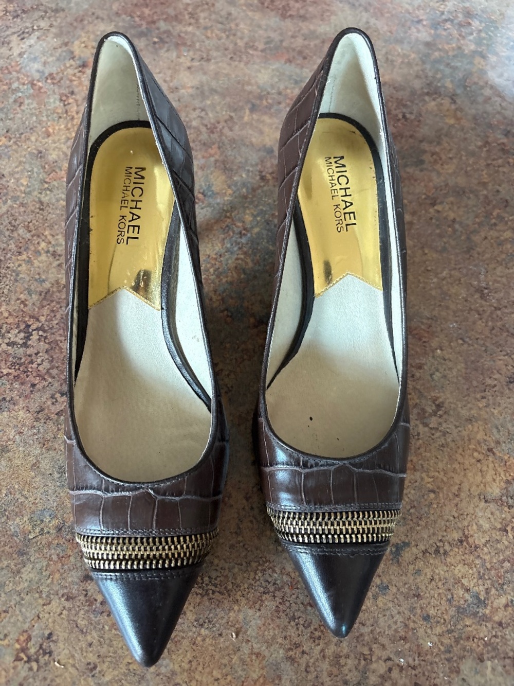 Michael Kors Brown Snakeskin Heels